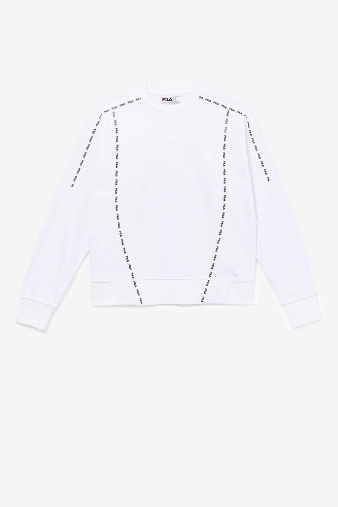 Fila Sweatshirt Mens White Everzone Crew - Ireland 84702-TNWS